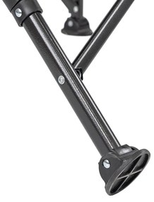 Leziter XL scaun de pescuit cu braț și suport pentru pahare negru