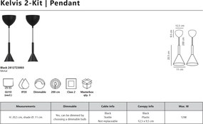 Kit 2 Pendule design nordic modern Kelvis