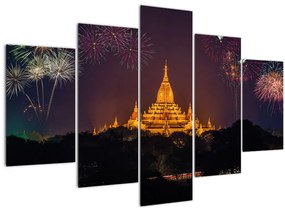 Tablou cu artificii în Asia (150x105 cm)