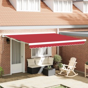 vidaXL Material de înlocuire pentru copertină Roșu 400 × 350 cm Pânză