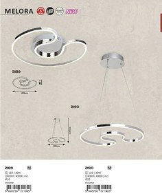Lustra LED suspendata design modern Melora 2190 RX