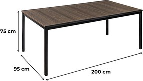 Amari Large 6+1 set de mobilier de grădină nuc-grafit