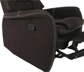 Fotoliu pentru relaxare, material textil ciocolatiu, KOMFY