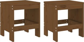 vidaXL Taburete grădină 2 buc. maro miere 40x36x45 cm lemn masiv pin