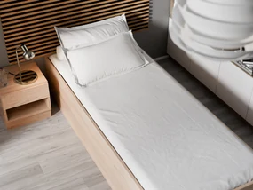 Pat BELLA 90 x 200 cm, stejar sonoma Saltele: Cu saltele Coco Maxi 20 cm, Somiera pat: Cu lamele drepte