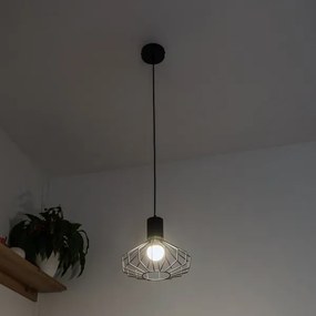 Lampă suspendată pe cablu SOLANO 1xE27/15W/230V negru/auriu