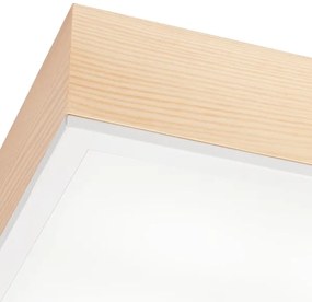 Plafonieră NATURAL SQUARE 4xE27/15W/230V 39x39 cm pin/alb