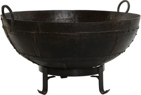 Suport decorativ vintage pentru ghivece mari și plante din metal pentru exterior, finisaj antichizat, „Tobago”