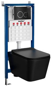 Roya Tina 82CHR set rezervor de toaletă de perete negru