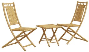 3278522 vidaXL Set mobilier bistro, 3 piese, bambus