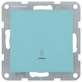 Intrerupator cap scara cu led 10A, IP20, Turcoaz, Panasonic Karre Plus 55 Soft Touch