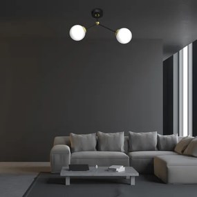 Lustră aplicată JOY 2xE14/40W/230V negru/aurie