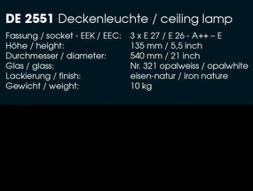 Aplica perete sau tavan design industrial din fier forjat DE 2551, 54cm