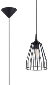 Lustră pe cablu Sollux SL.1205 LEYO 1xE27/15W/230V negru