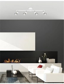Plafoniera moderna cu spoturi Base alba 4L NVL-661004