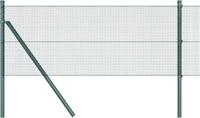 vidaXL Stâlp de gard. Verde 10 x 0,5 m (rolă de plasă 12 x 12 mm) Oțel