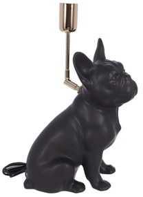 Lampa ceramica Bulldog negru mat h 35 cm