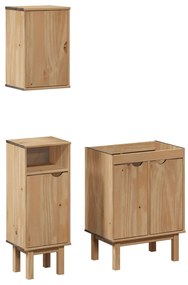 3307682 vidaXL Set mobilier baie „OTTA”, 3 piese, lemn masiv de pin