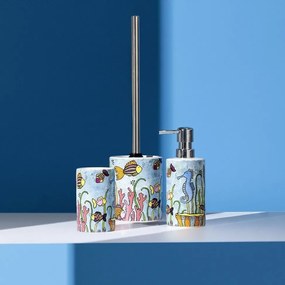 Dozator de săpun din ceramică Wenko Ocean Rollin Art , 360 ml