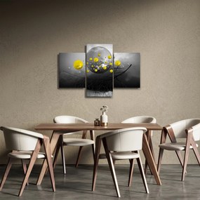Tabloul - bile abstracte galbene (90x60 cm)
