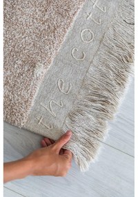 Covor bej lavabil/țesut manual din bumbac 140x200 cm Woods Symphony Linen – Lorena Canals