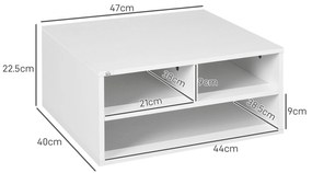 HOMCOM Suport pentru Imprimantă cu 2 Niveluri, 47x40x27.5 cm, Alb | Aosom Romania
