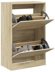 vidaXL Pantofar, stejar sonoma, 60x34x96,5 cm, lemn compozit