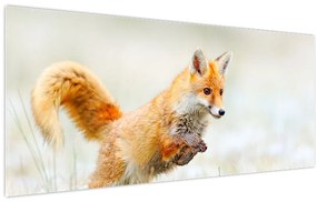 Tablou - Vulpe care sare (120x50 cm)