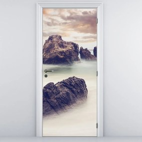 Fototapet pentru ușă - Stânci în ceață (95x205cm)