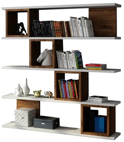 Biblioteca Wind White Walnut