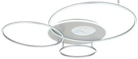 Lustra LED aplicata cu telecomanda INVERTINA argintiu