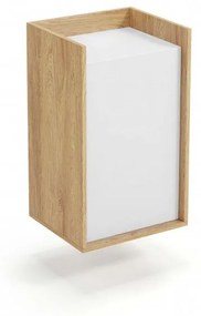 Corp depozitare modular Mobius 1D natur/alb – H83 cm