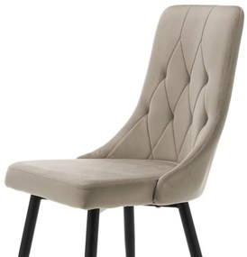 JAKS Scaun de sufragerie Caren velur bej închis