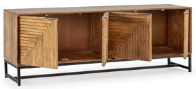 Comodă TV în culoare naturală din lemn de mango 160x58x40 cm Nereida – MOME