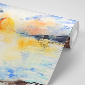 Tapet apus de soare radiant la mare