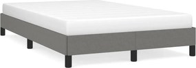 vidaXL Cadru de pat fără saltea gri închis 120x190 cm țesătură