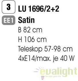 Lustra inaltime reglabila Susan LU 1696/2+2 satin OR