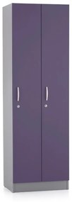 Dulap din lemn Visio LUX - 2 compartimente, 60 x 42 x 190 cm, violet
