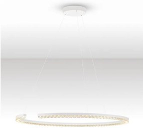 Lustra circulara aluminiu alb GREAMY D-85cm