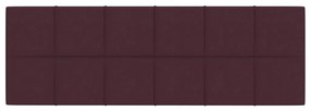 Panouri de perete 12 buc. violet 90x30 cm textil 3,24 m   12, Violet, 90 x 30 cm