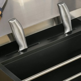 HOMCOM carrello cucina Nero 83.5 × 45.7 × 90.5cm