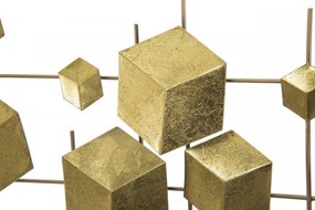 Panou decorativ auriu din metal, 90,5x3,5x50 cm, Abstract Mauro Ferretti
