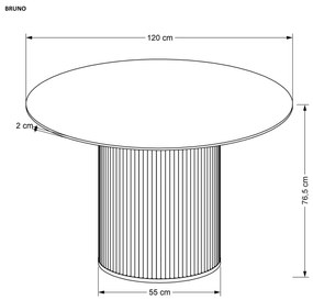 Masa rotunda Bruno – ø120 / h76 cm