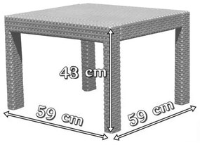 Set de mobilier de grădină Corfu Light cu masă Chicago cappuccino