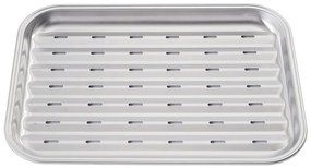 Tava pentru gratar Kinghoff KH 1916, 34.2x24.5 cm, Otel inoxidabil, Perforata, Inox