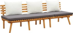 vidaXL Pat de zi de grădină, 200x65 cm, lemn masiv de acacia