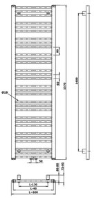 Radiator portprosop de baie Bruckner ALBRECHT 765W/230V 60x157 cm alb