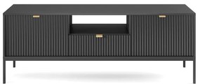 Dulap TV cu dulapuri si sertar LORET 154x39 cm, negru