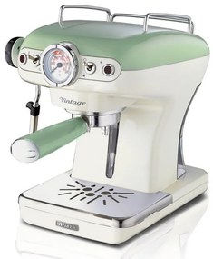 Espressor manual Ariete VINTAGE 1389/14, 850W, 15 bar, 0.9 L, Cafea macinata si padurit ESE, Maxi-Cappuccino, Verde