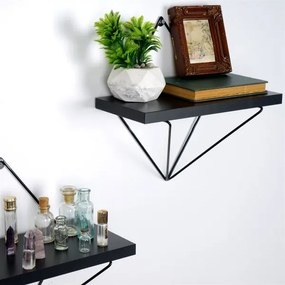 SET 2x raft negru de perete